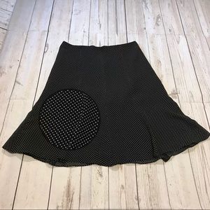 3 for $20- Polka Dot Flare Silk Skirt